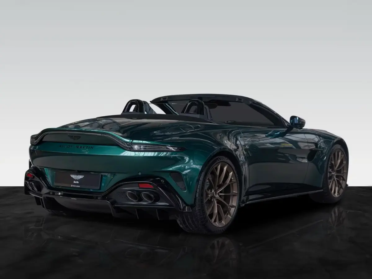 Aston Martin Vantage V8 Spider 2026, dashboard — Lisbon Luxury Car Rental, Lisbon. Top down for clear mornings along the Cascais coast