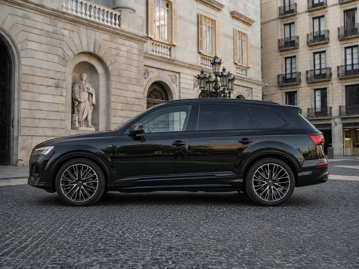 Audi Q7 50 TDI S-Line Edition 2025, interior — Lisbon Luxury Car Rental, Lisbon. The 2025 Audi Q7 50 TDI S-Line Edition brings a different kind of confidence to Lisbon's…