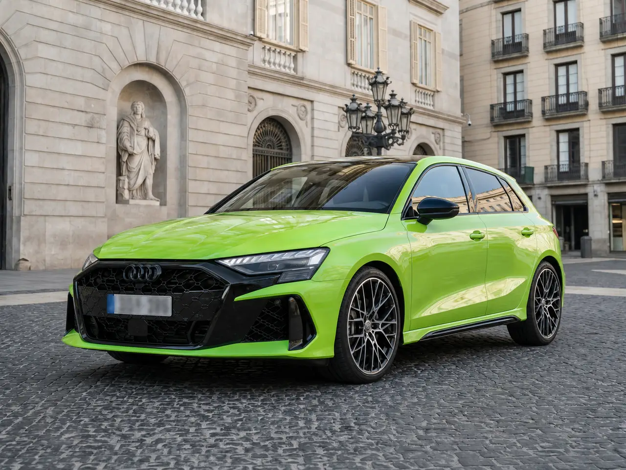 Audi RS3 Restyling 2025 — Lisbon Luxury Car Rental, Lisbonne. L'Audi RS3 Restyling 2025 est une berline sportive compacte à quatre places, animée par…