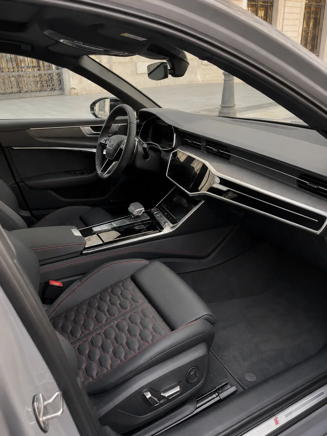Audi RS6 Dynamic 2023, interior — Lisbon Luxury Car Rental, Lisbon. The 2023 Audi RS6 Dynamic pairs 621 hp with a five-seat cabin, which makes it an unusual…
