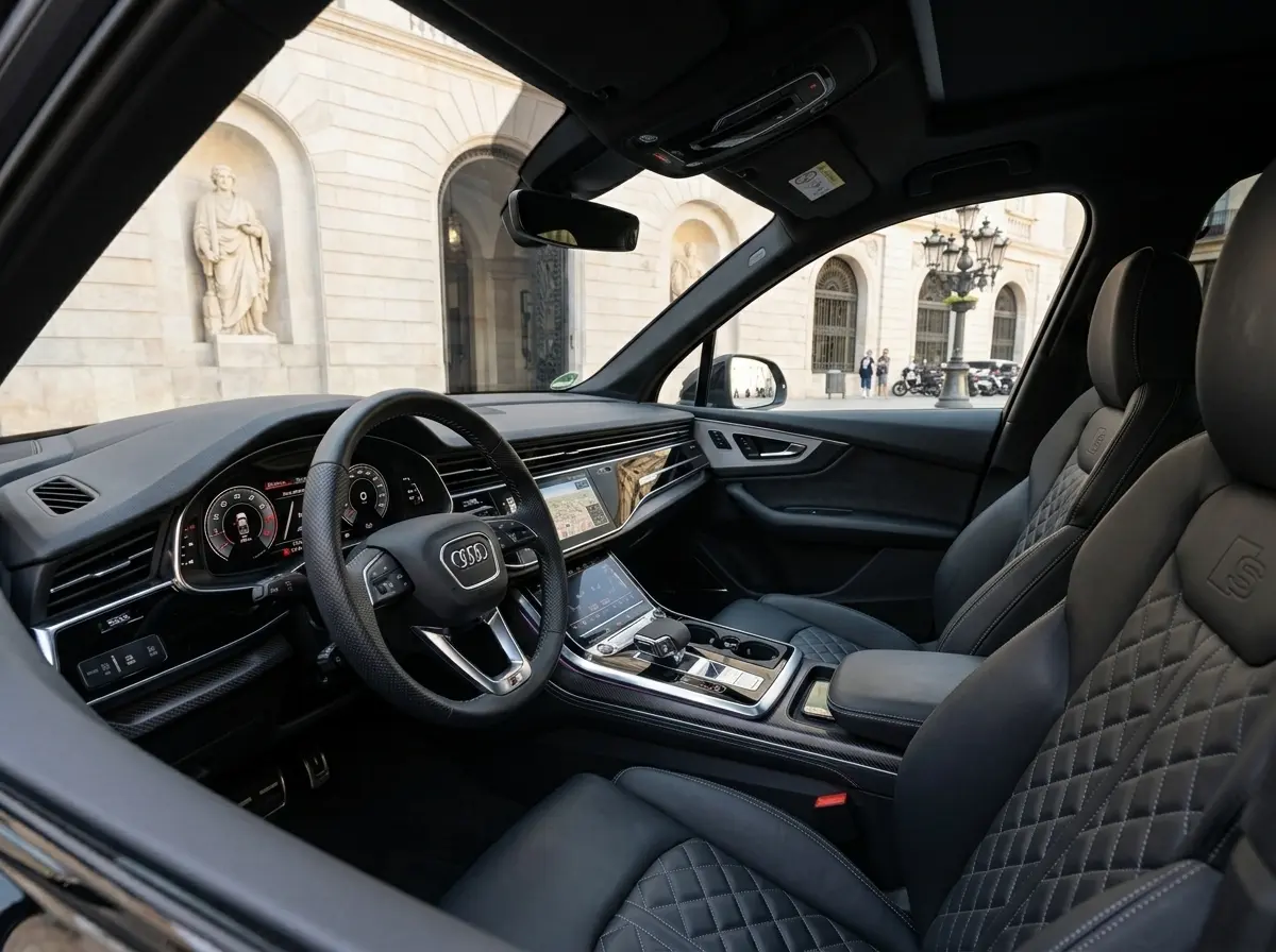 Audi SQ7 2025, exterior — Lisbon Luxury Car Rental, Lisbon. The 2025 Audi SQ7 pairs 507 hp with the composure Audi's larger SUVs are known for: a…