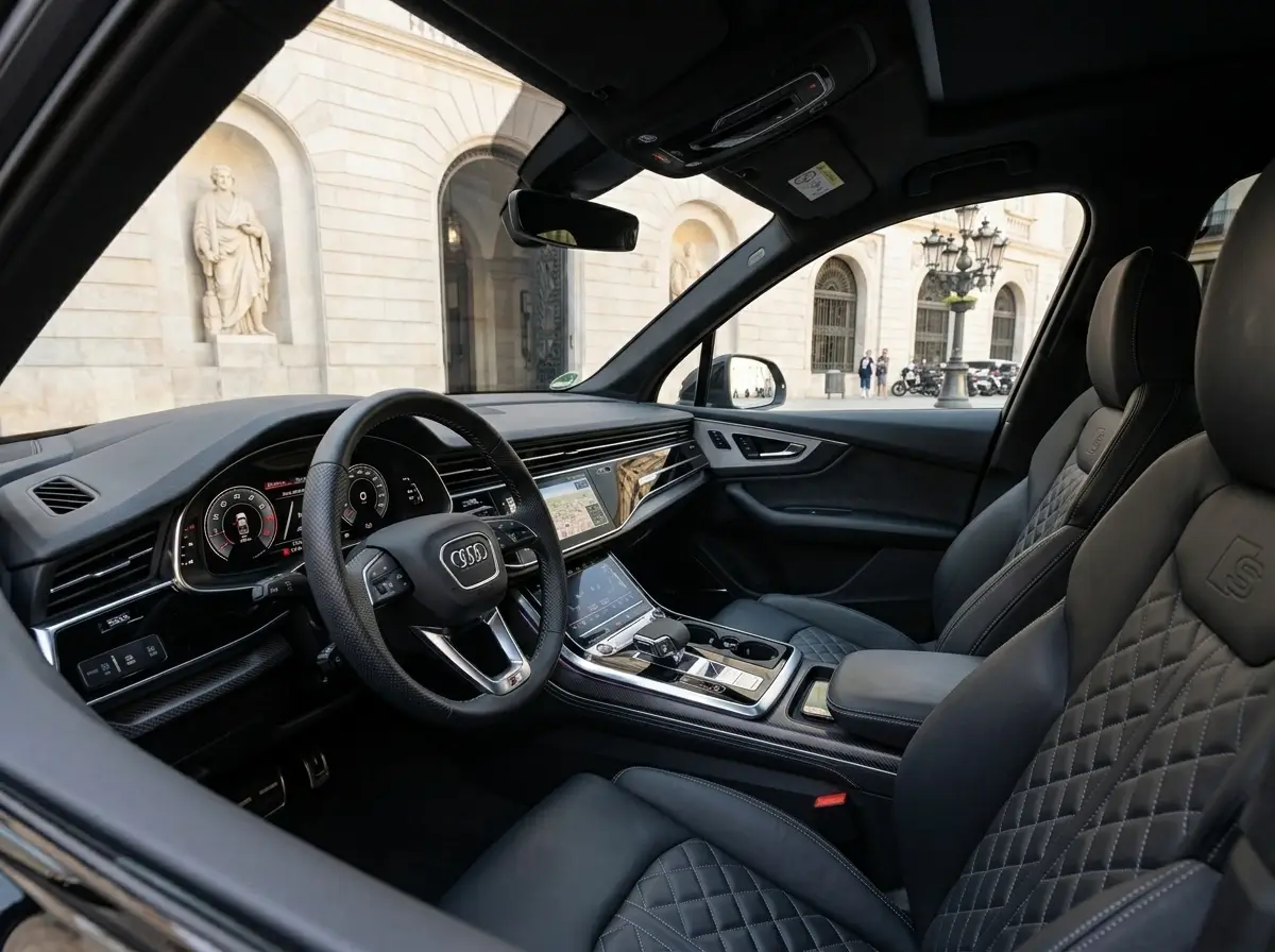 Audi SQ7 2025, exterior — Lisbon Luxury Car Rental, Lisbon. The 2025 Audi SQ7 pairs 507 hp with the composure Audi's larger SUVs are known for: a…