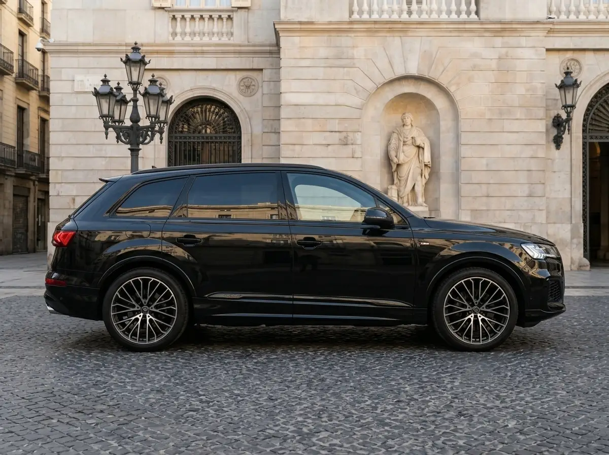 Audi SQ7 2025, interior — Lisbon Luxury Car Rental, Lisbon. The 2025 Audi SQ7 pairs 507 hp with the composure Audi's larger SUVs are known for: a…