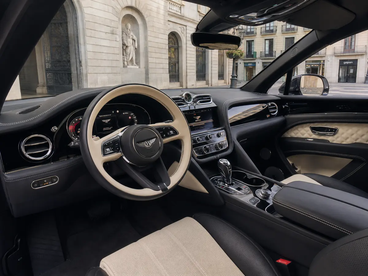 Bentley Bentayga V8-S 2024, interior — Lisbon Luxury Car Rental, Lisbon. The Bentley Bentayga V8-S carries its 550 hp with the kind of composure that defines…