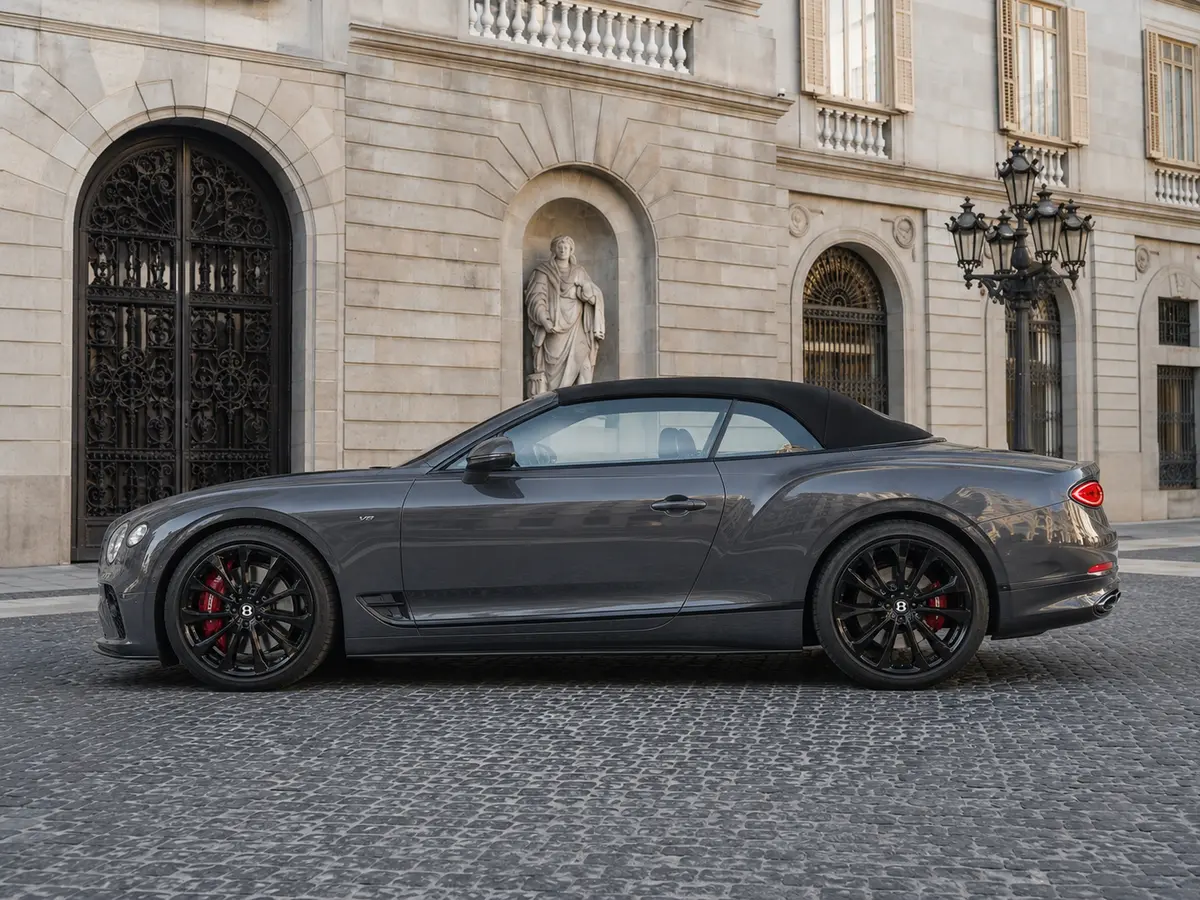 Bentley Continental GTC S V8 2025, exterior — Lisbon Luxury Car Rental, Lisbon. The Bentley Continental GTC S V8 is a grand tourer built for open-air distance rather…