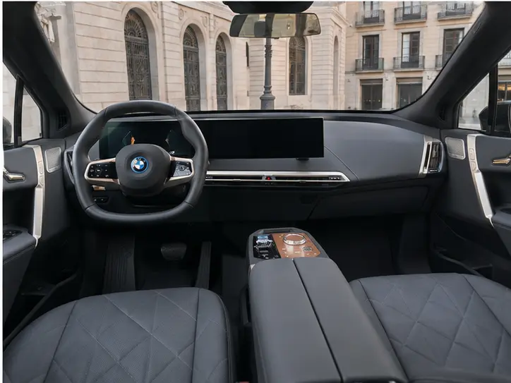 BMW IX M60 2023, exterior — Lisbon Luxury Car Rental, Lisbon. The 2023 BMW iX M60 brings a different kind of presence to the fleet: full electric power…