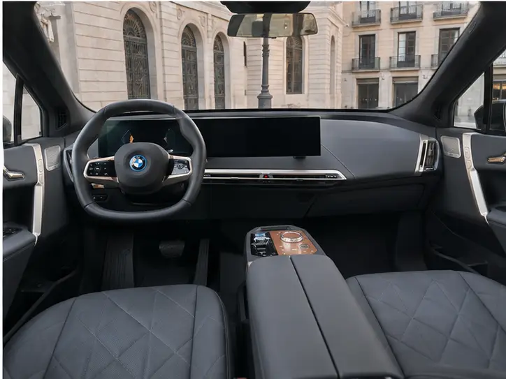 BMW IX M60 2023, exterior — Lisbon Luxury Car Rental, Lisbon. The 2023 BMW iX M60 brings a different kind of presence to the fleet: full electric power…