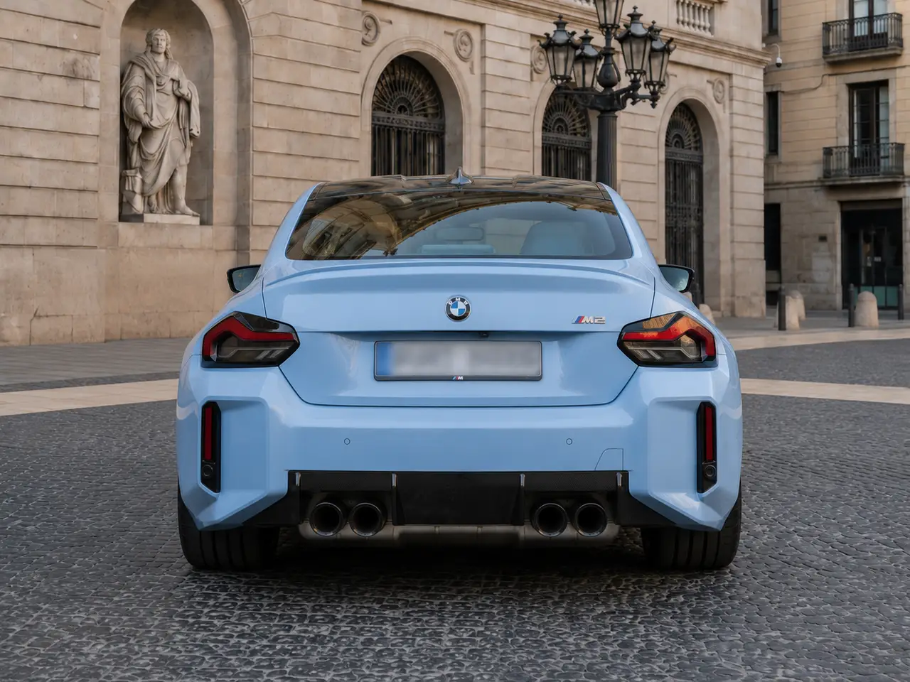BMW M2 2024, front view — Lisbon Luxury Car Rental, Lisbon. The 2024 BMW M2 is built for drivers who want feedback, not just speed. With 460 hp and a…