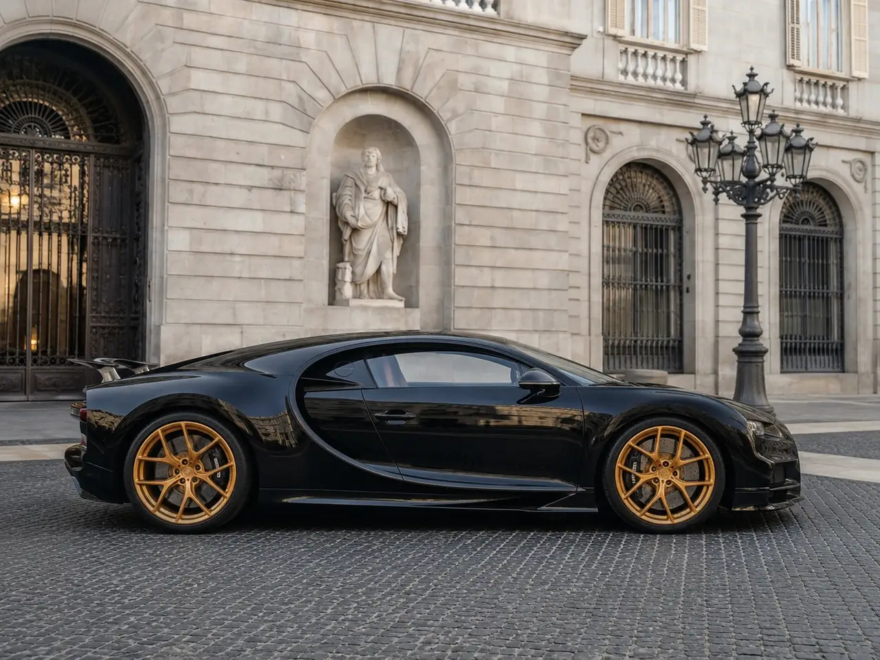 Bugatti Chiron 110 Ani 2019, front view — Lisbon Luxury Car Rental, Lisbon. The Bugatti Chiron 110 Ani is a limited anniversary build marking Bugatti's 110th year,…
