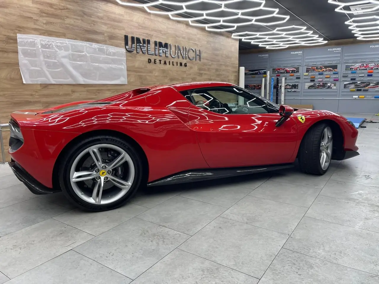 Ferrari 296 GTB 2023, interior — Lisbon Luxury Car Rental, Lisbon. The 296 GTB pairs a twin-turbo V6 with hybrid assistance to reach 830 hp, delivered…