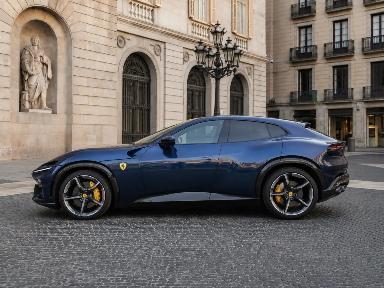 Ferrari Purosangue 2024, front view — Lisbon Luxury Car Rental, Lisbon. The 2024 Ferrari Purosangue brings something rare to the marque's line-up: five real…