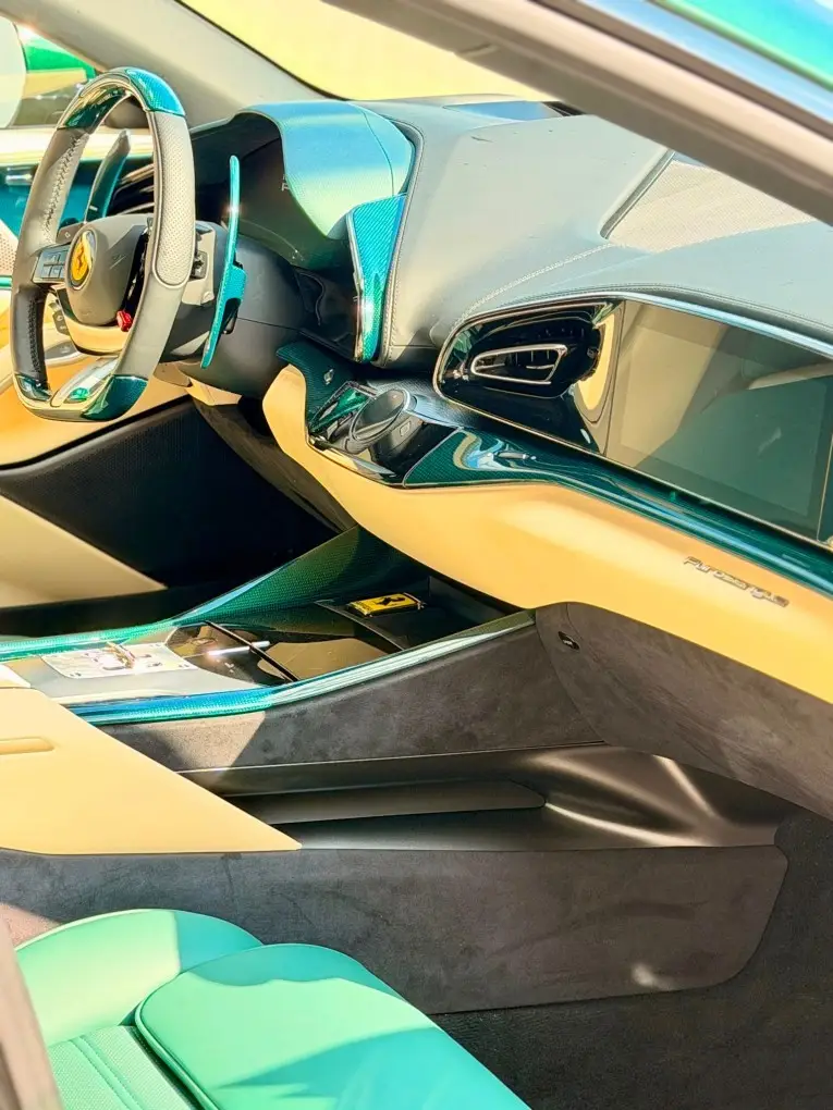 Ferrari Purosangue Atelier 2025, dashboard — Lisbon Luxury Car Rental, Lisbon. The Ferrari Purosangue Atelier is Ferrari's answer to a question few expected the marque…