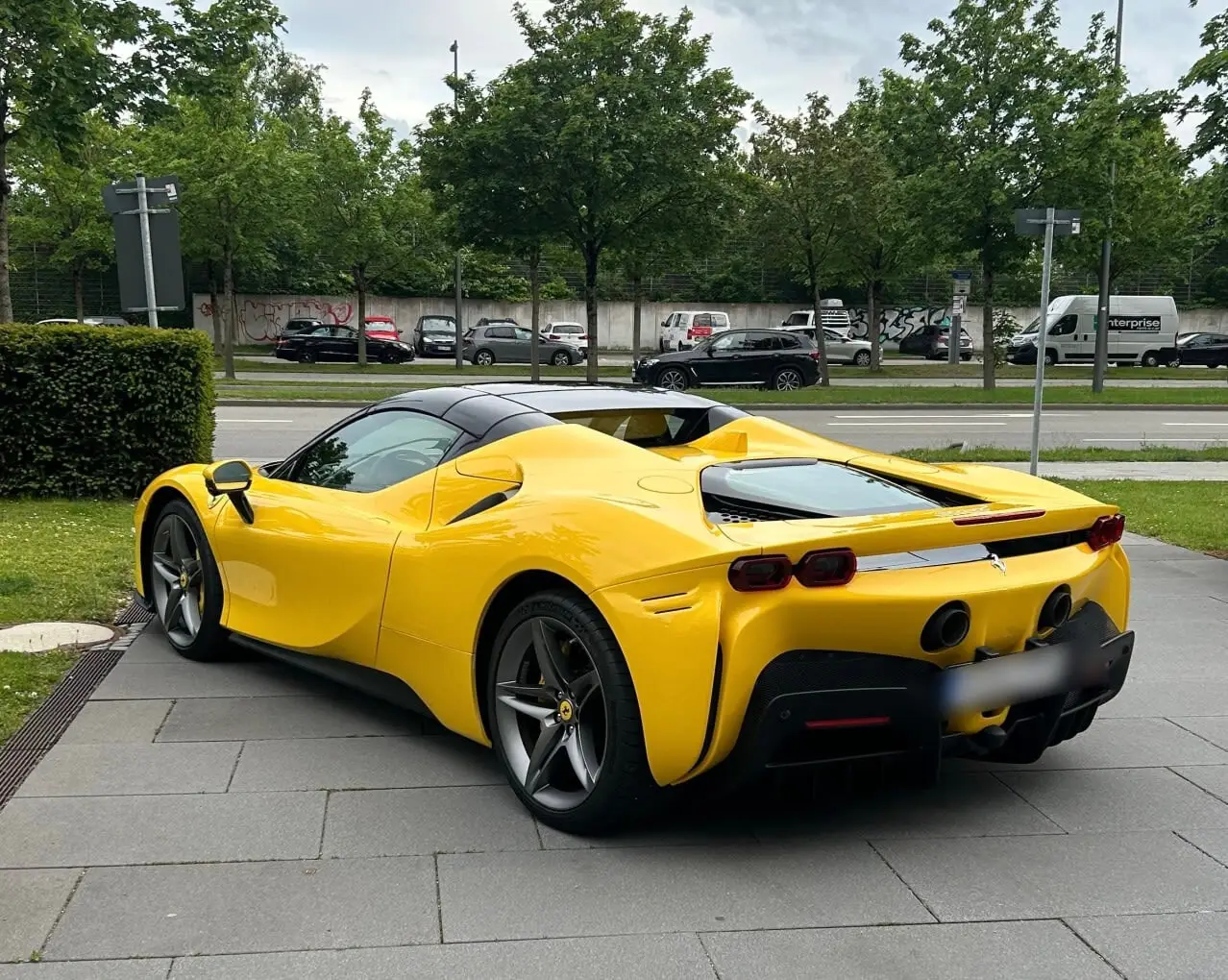 Ferrari SF90 Spider 2024, front view — Lisbon Luxury Car Rental, Lisbon. The Ferrari SF90 Spider sits at the top of the marque's current range, and it feels that…