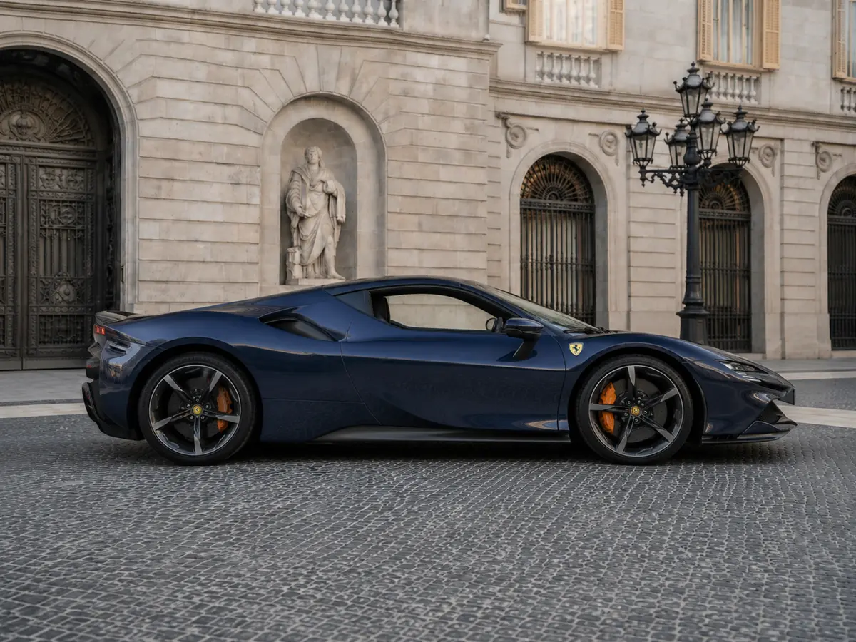 Ferrari SF90 Stradale 2025, front view — Lisbon Luxury Car Rental, Lisbon. The Ferrari SF90 Stradale is Maranello's most powerful road car to date, a plug-in hybrid…