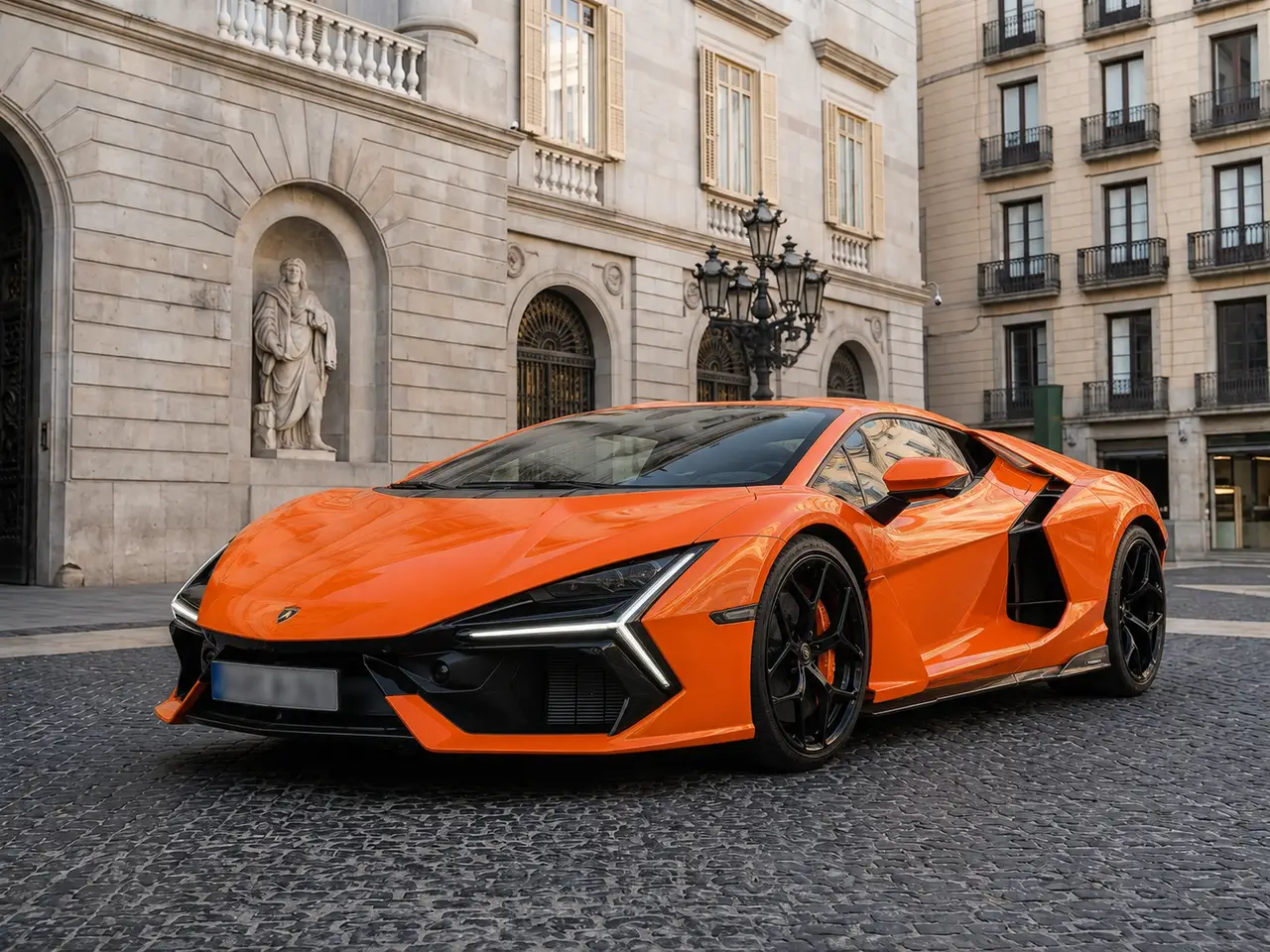 Lamborghini Revuelto 2026 — Lisbon Luxury Car Rental, Lisbon. The Revuelto is Lamborghini's first series-production V12 hybrid, and it drives like an…