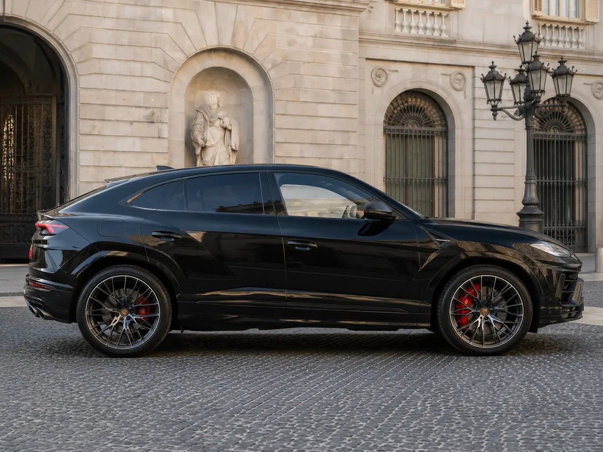 Lamborghini Urus S 2023, front view — Lisbon Luxury Car Rental, Lisbon. The Lamborghini Urus S pairs 657 hp with genuine five-seat practicality, a combination…