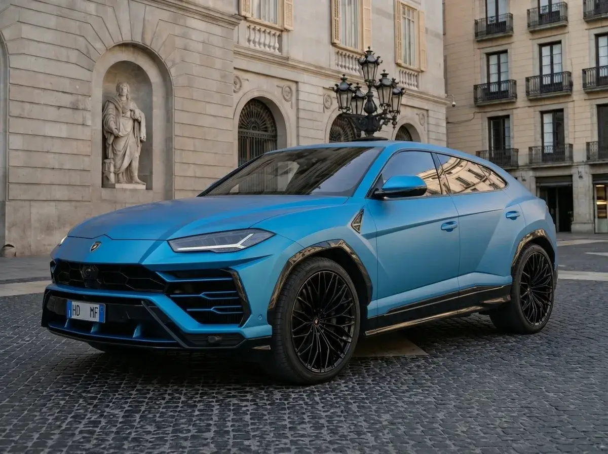Lamborghini Urus SE 2025, exterior — Lisbon Luxury Car Rental, Lisbon. The Lamborghini Urus SE brings 800 hp and five full seats to a body style most drivers…