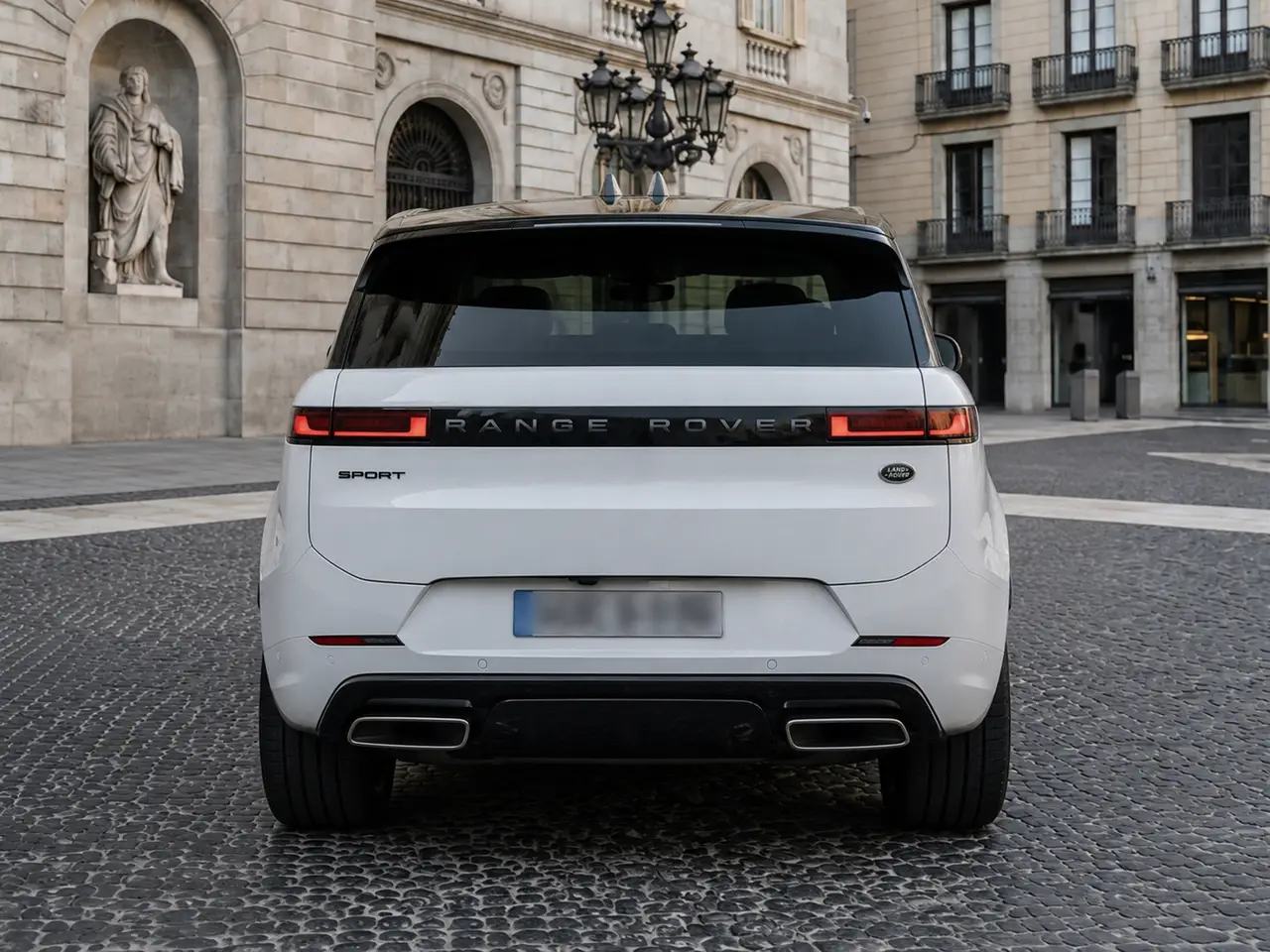 Land Rover Range Rover Sport 2025, rear view — Lisbon Luxury Car Rental, Lisbon. The 2025 Range Rover Sport carries its 400 hp with the kind of quiet authority that…