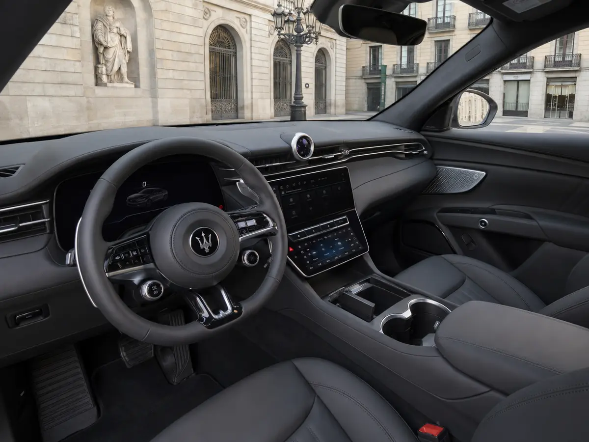 Maserati Grecale GT 2025, interior — Lisbon Luxury Car Rental, Lisbon. The Maserati Grecale GT sits in a useful middle ground: a five-seat SUV with 300 hp,…