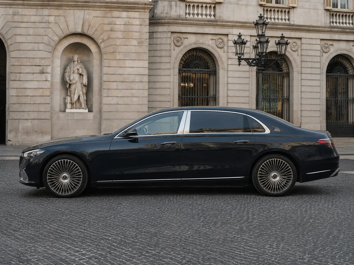 Maybach S580 2023, exterior — Lisbon Luxury Car Rental, Lisbon. The Maybach S580 is built for arrival rather than acceleration contests, though its 503…