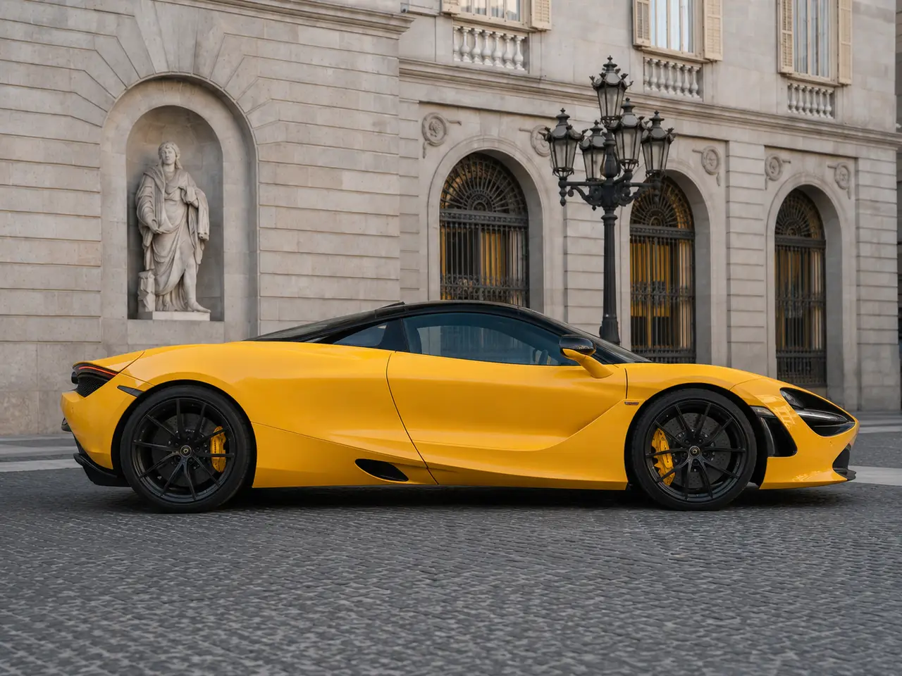 McLaren 720S Spider 2022, front view — Lisbon Luxury Car Rental, Lisbon. The 2022 McLaren 720S Spider carries 720 hp through a mid-engine layout built for…