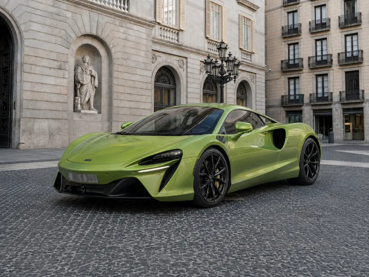 McLaren Artura Spider 2024 — Lisbon Luxury Car Rental, Lisbon. The 2024 McLaren Artura Spider carries a plug-in hybrid V6 producing 671 hp, delivered…