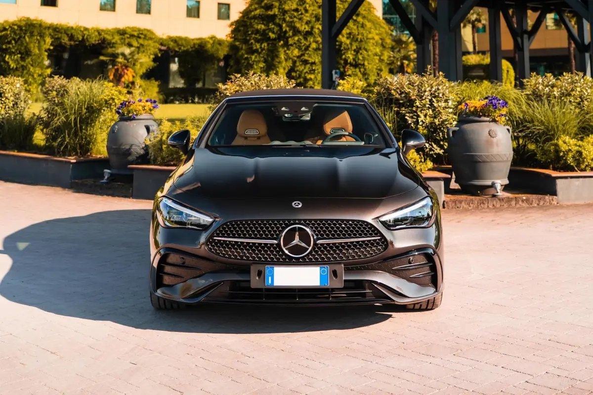 Mercedes Benz CLE 300 Cabriolet AMG Premium 2025, interior — Lisbon Luxury Car Rental, Lisbon. Top down for the Cascais coastal run