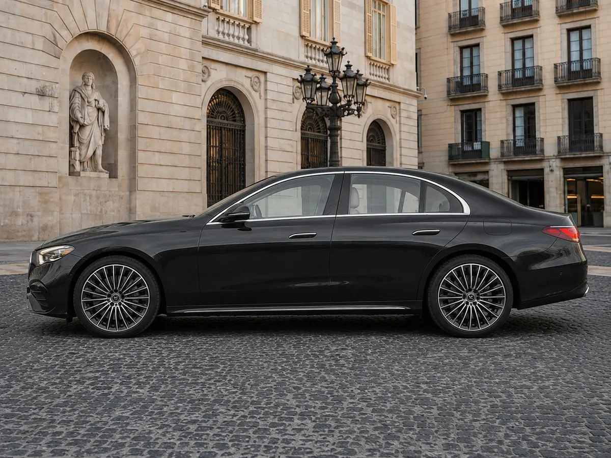 Mercedes Benz E-klasse 220d Premium Plus 2026, exterior — Lisbon Luxury Car Rental, Lisbon. The 2026 Mercedes-Benz E-Klasse 220d Premium Plus is built for clients who want presence…