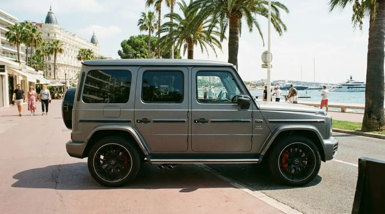 Mercedes Benz G63 2023, exterior — Lisbon Luxury Car Rental, Lisbon. The Mercedes-Benz G63 does not try to disguise its size or its intent. At 585 hp, the…
