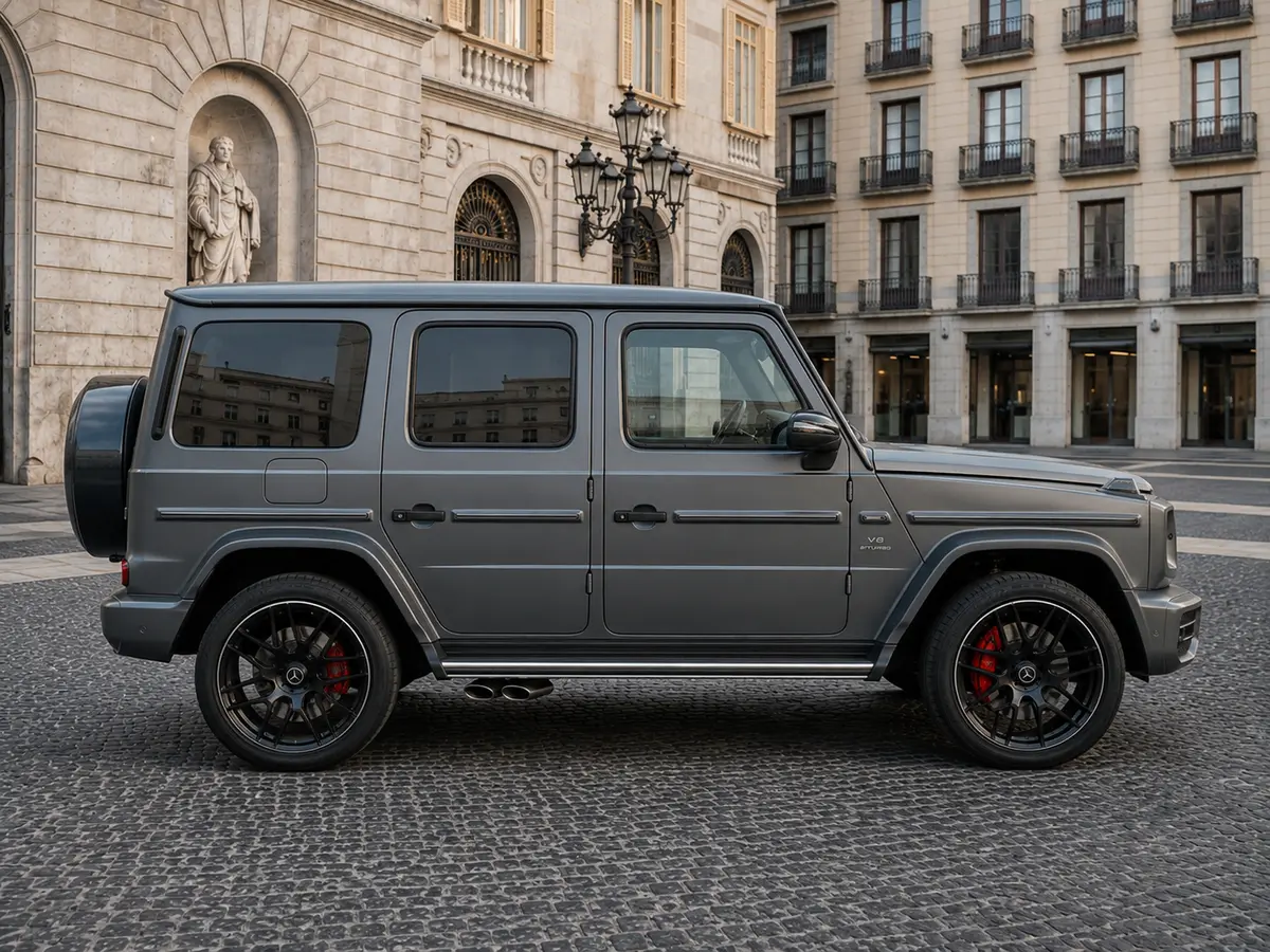 Mercedes Benz G63 2023, exterior — Lisbon Luxury Car Rental, Lisbon. The Mercedes-Benz G63 does not try to disguise its size or its intent. At 585 hp, the…