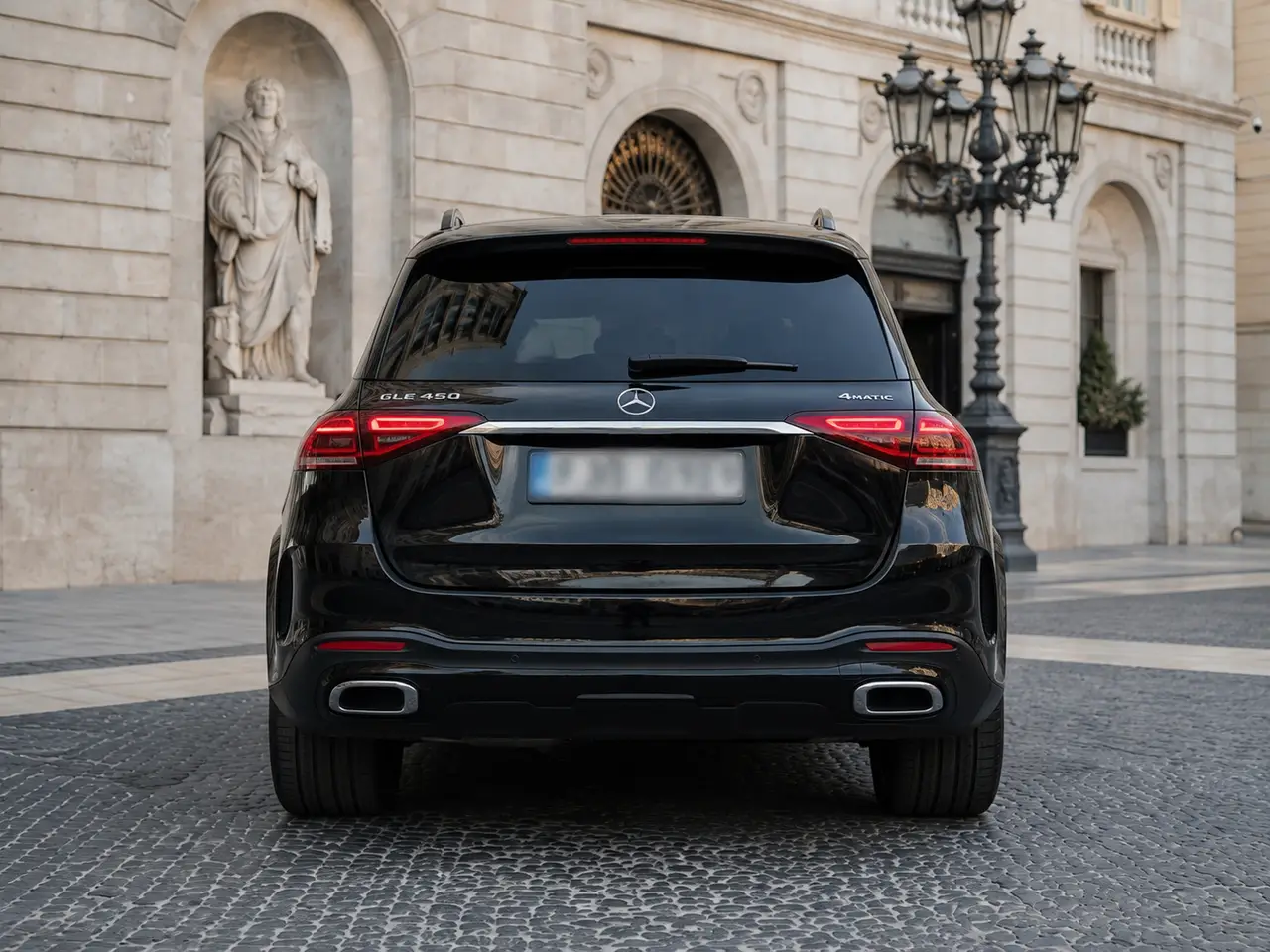 Mercedes Benz GLE 450 AMG 2024, rear view — Lisbon Luxury Car Rental, Lisbon. The Mercedes Benz GLE 450 AMG pairs a 367 hp inline-six with the kind of cabin space that…