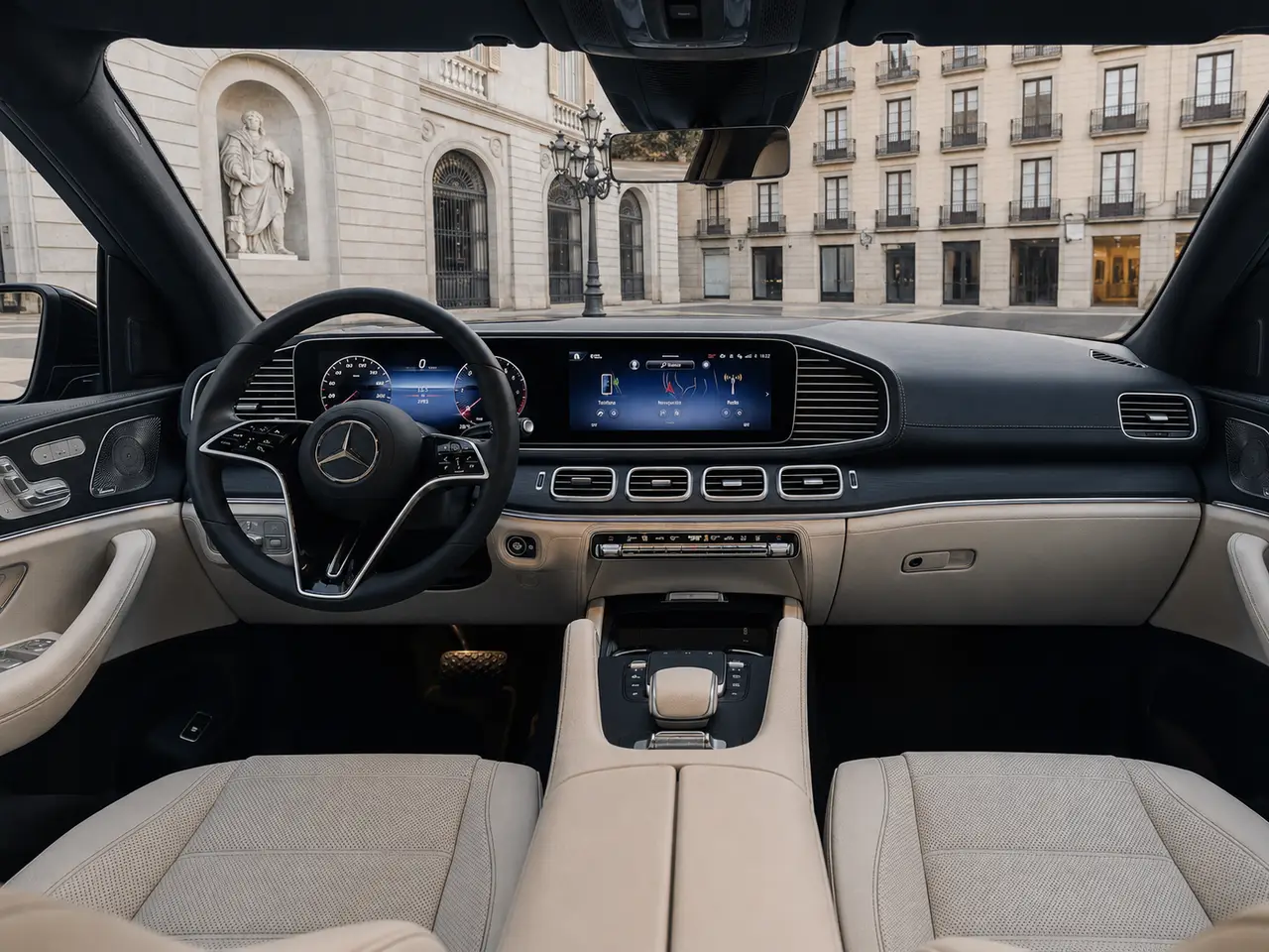 Mercedes Benz GLE 450 AMG 2024, interior — Lisbon Luxury Car Rental, Lisbon. The Mercedes Benz GLE 450 AMG pairs a 367 hp inline-six with the kind of cabin space that…