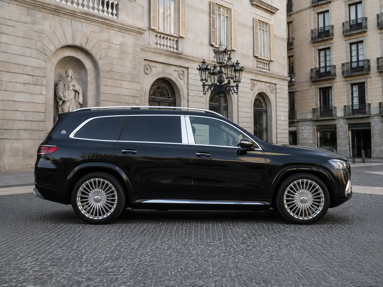 Mercedes Benz GLS Maybach 2022, front view — Lisbon Luxury Car Rental, Lisbon. The Mercedes-Benz GLS Maybach pairs a 550 hp drivetrain with a cabin built around four…