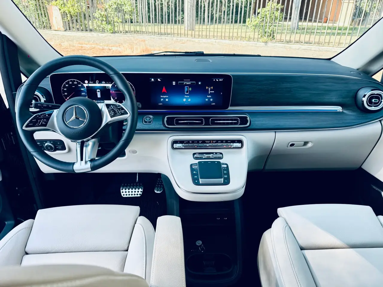 Mercedes Benz V300 4x4 XL VIP (Captain, 7 seat) 2025, rear view — Lisbon Luxury Car Rental, Lisbon. The 2025 Mercedes Benz V300 4x4 XL VIP is built around calm, upright comfort rather than…