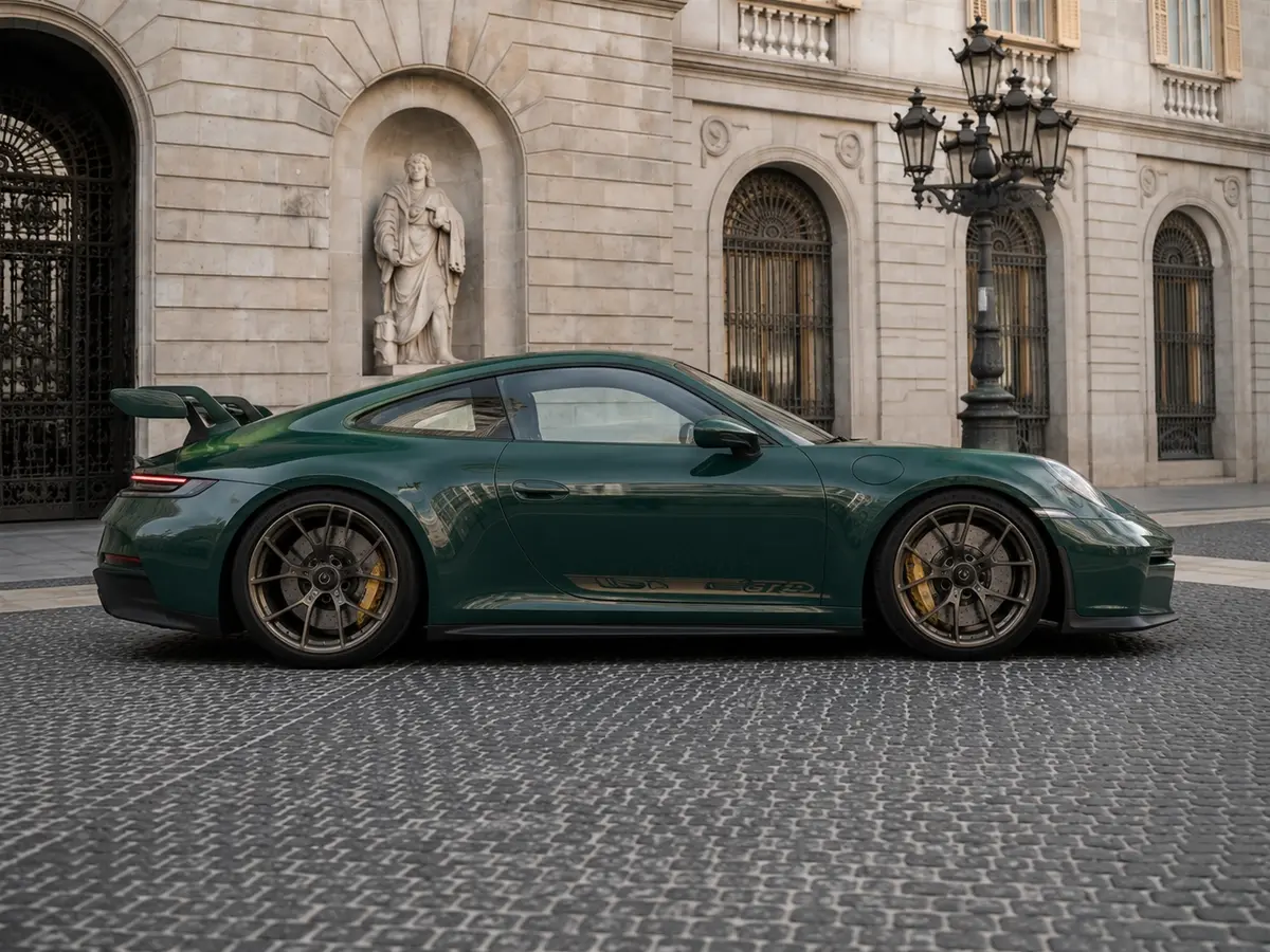 Porsche 911 GT3 2026, front view — Lisbon Luxury Car Rental, Lisbon. The 2026 Porsche 911 GT3 is built for drivers who want to feel every input translate…