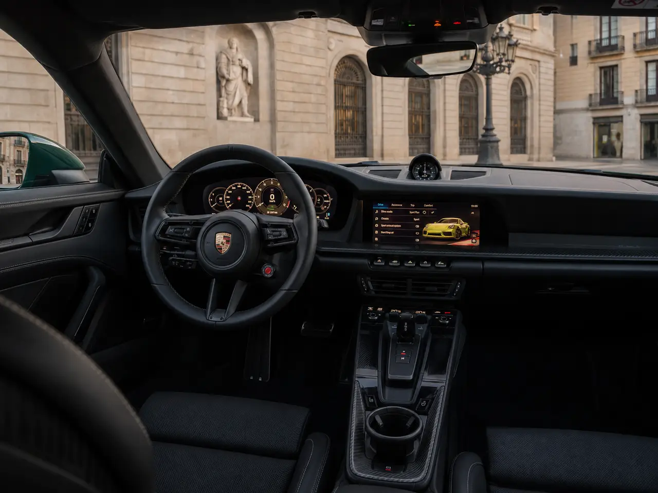 Porsche 911 GT3 2026, interior — Lisbon Luxury Car Rental, Lisbon. The 2026 Porsche 911 GT3 is built for drivers who want to feel every input translate…