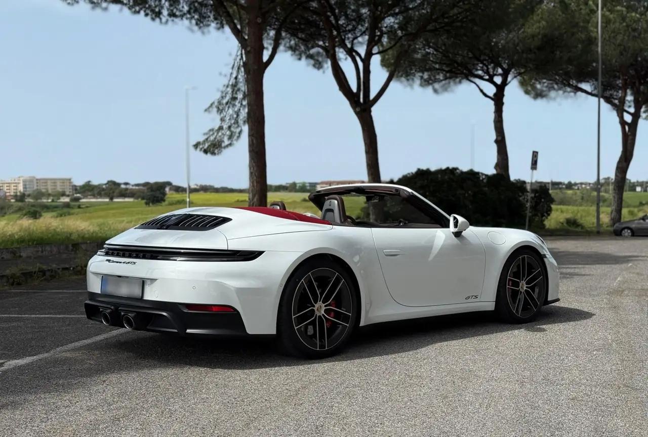 Porsche 992.2 Carrera 4 GTS Cabrio 2025, front view — Lisbon Luxury Car Rental, Lisbon. The 2025 Porsche 992.2 Carrera 4 GTS Cabrio carries 540 hp through all four wheels, and…