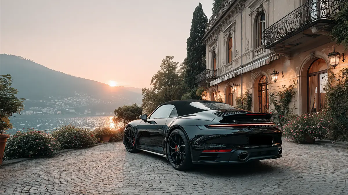 Porsche 992 Carrera 4 GTS Cabrio 2024, front view — Lisbon Luxury Car Rental, Lisbon. Top down for Cascais mornings, all-wheel confidence included