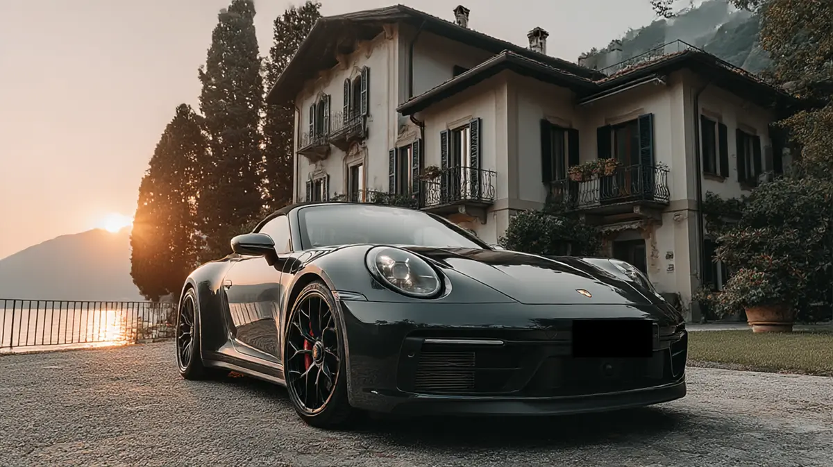 Porsche 992 Carrera 4 GTS Cabrio 2024, rear view — Lisbon Luxury Car Rental, Lisbon. Top down for Cascais mornings, all-wheel confidence included