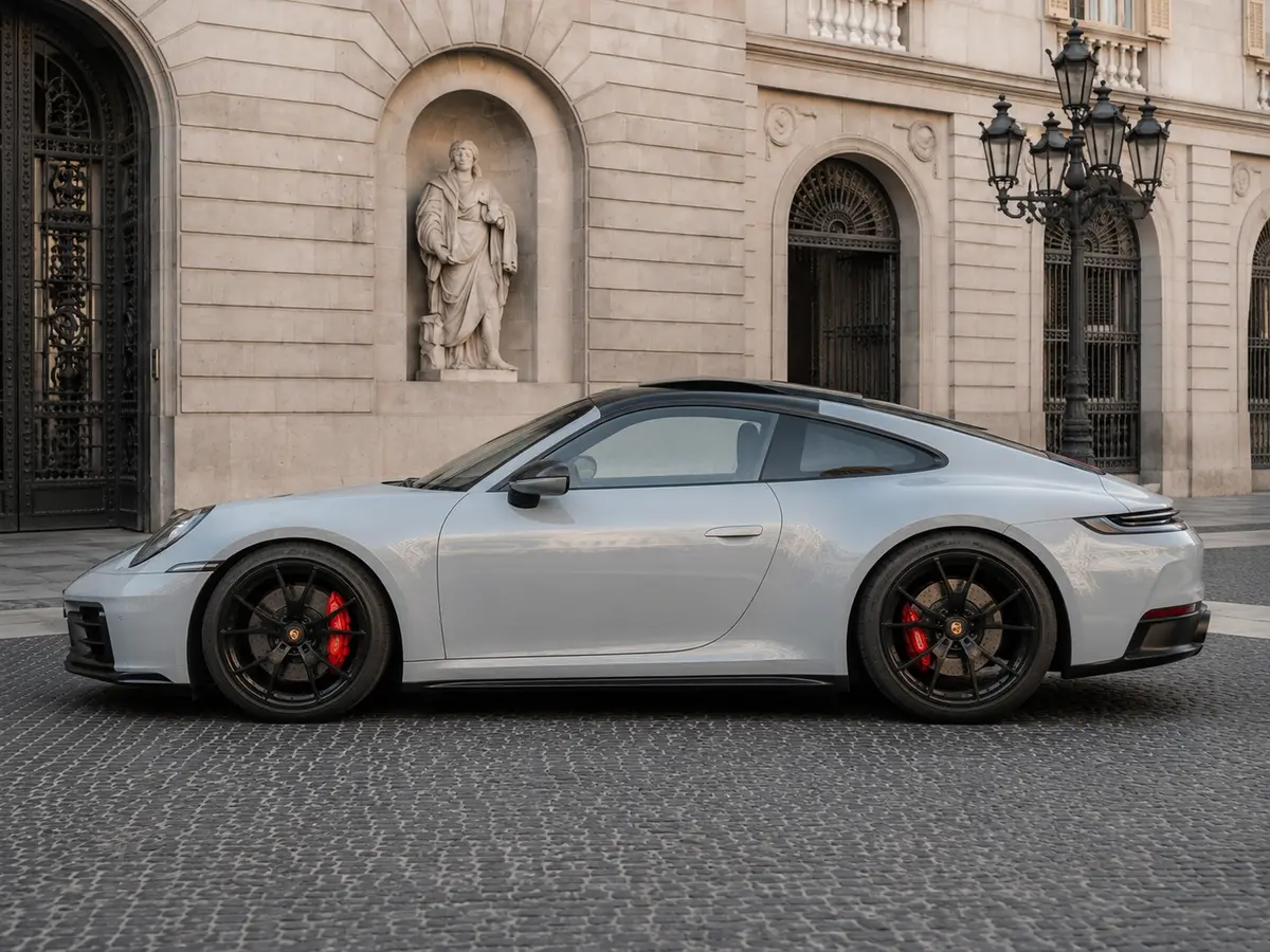 Porsche Carrera Spyder 992,2 GTS 2025, exterior — Lisbon Luxury Car Rental, Lisbon. The 2025 Porsche Carrera Spyder 992.2 GTS pairs 541 hp with an open-top layout that keeps…