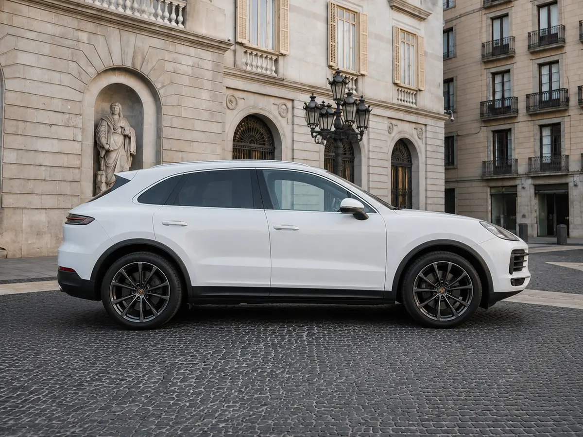 Porsche Cayenne 2025, front view — Lisbon Luxury Car Rental, Lisbon. The 2025 Porsche Cayenne carries its 353 hp with the same composure Porsche builds into…