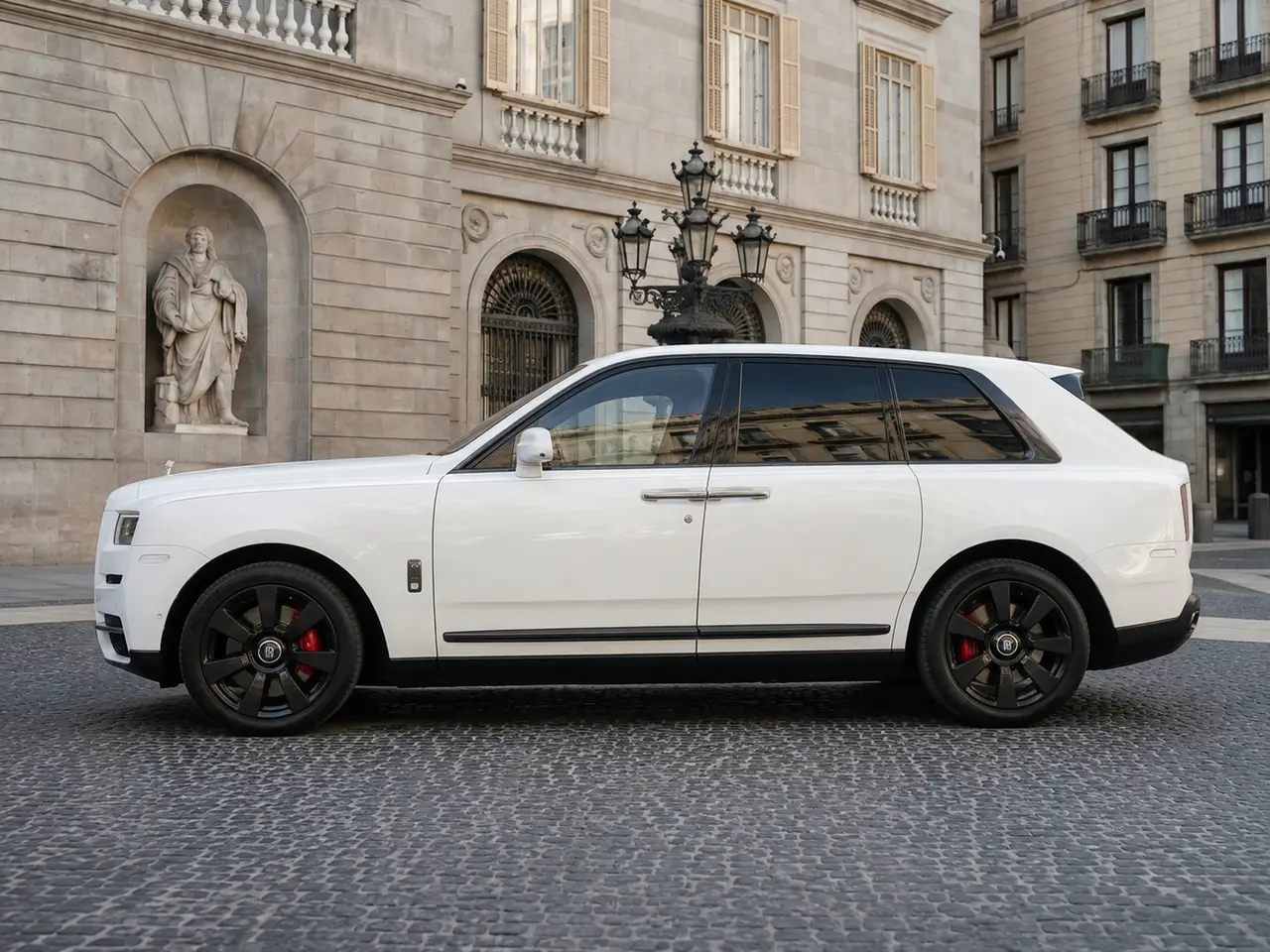 Rolls-Royce Cullinan 2022, exterior — Lisbon Luxury Car Rental, Lisbon. The Rolls-Royce Cullinan carries its size without any sense of effort. With 563 hp under…