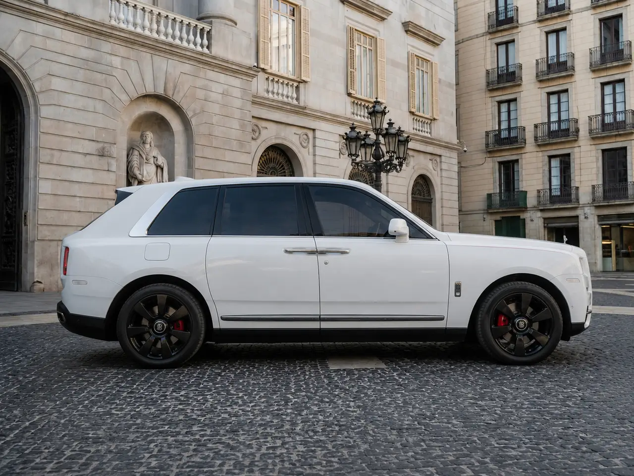 Rolls-Royce Cullinan 2022, front view — Lisbon Luxury Car Rental, Lisbon. The Rolls-Royce Cullinan carries its size without any sense of effort. With 563 hp under…