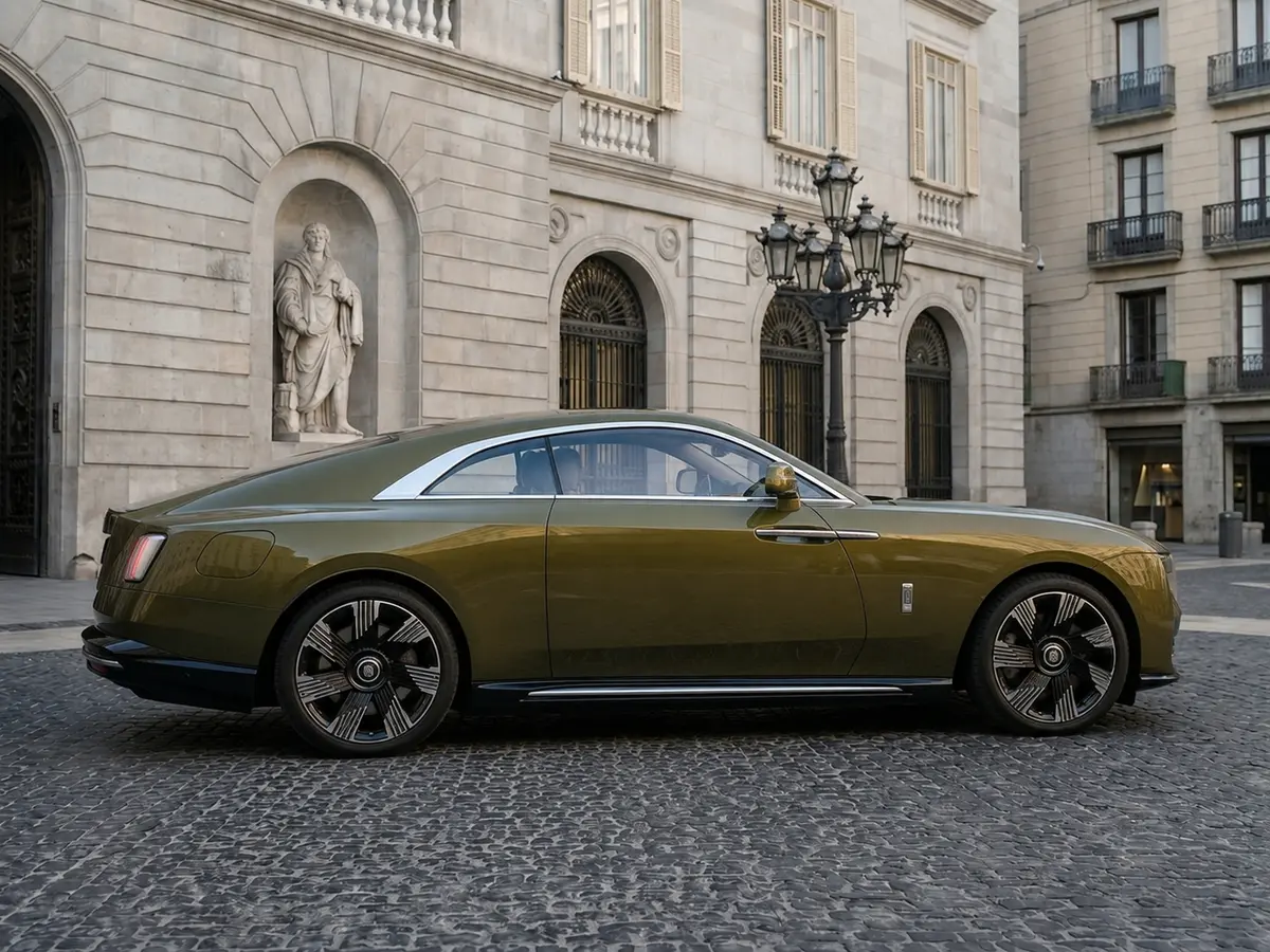 Rolls-Royce Spectre 2024, front view — Lisbon Luxury Car Rental, Lisbon. The Rolls-Royce Spectre is Rolls-Royce's first series-production electric model, and it…