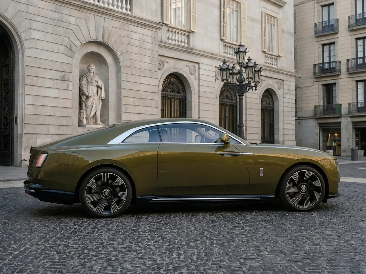Rolls-Royce Spectre 2024, front view — Lisbon Luxury Car Rental, Lisbon. The Rolls-Royce Spectre is Rolls-Royce's first series-production electric model, and it…