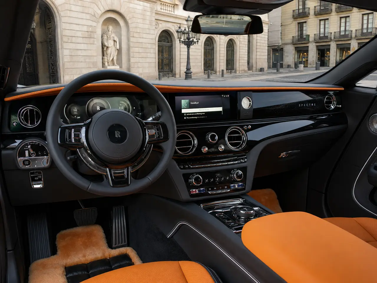 Rolls-Royce Spectre 2024, interior — Lisbon Luxury Car Rental, Lisbon. The Rolls-Royce Spectre is Rolls-Royce's first series-production electric model, and it…