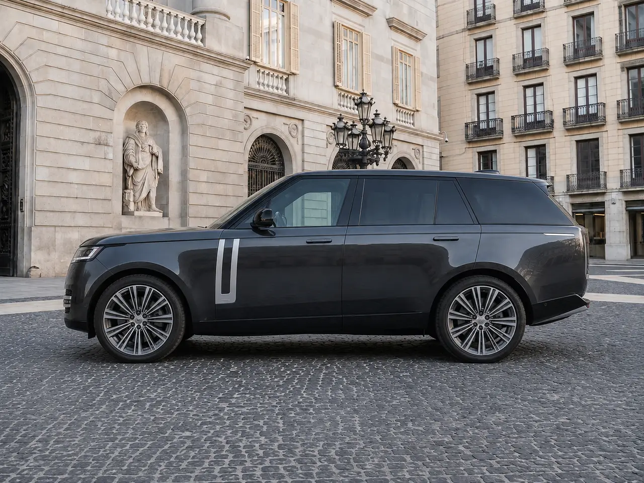 Rover Range Rover Autobiography P530 2026, exterior — Lisbon Luxury Car Rental, Lisbon. The 2026 Range Rover Autobiography P530 carries its 530 hp with the kind of composure…