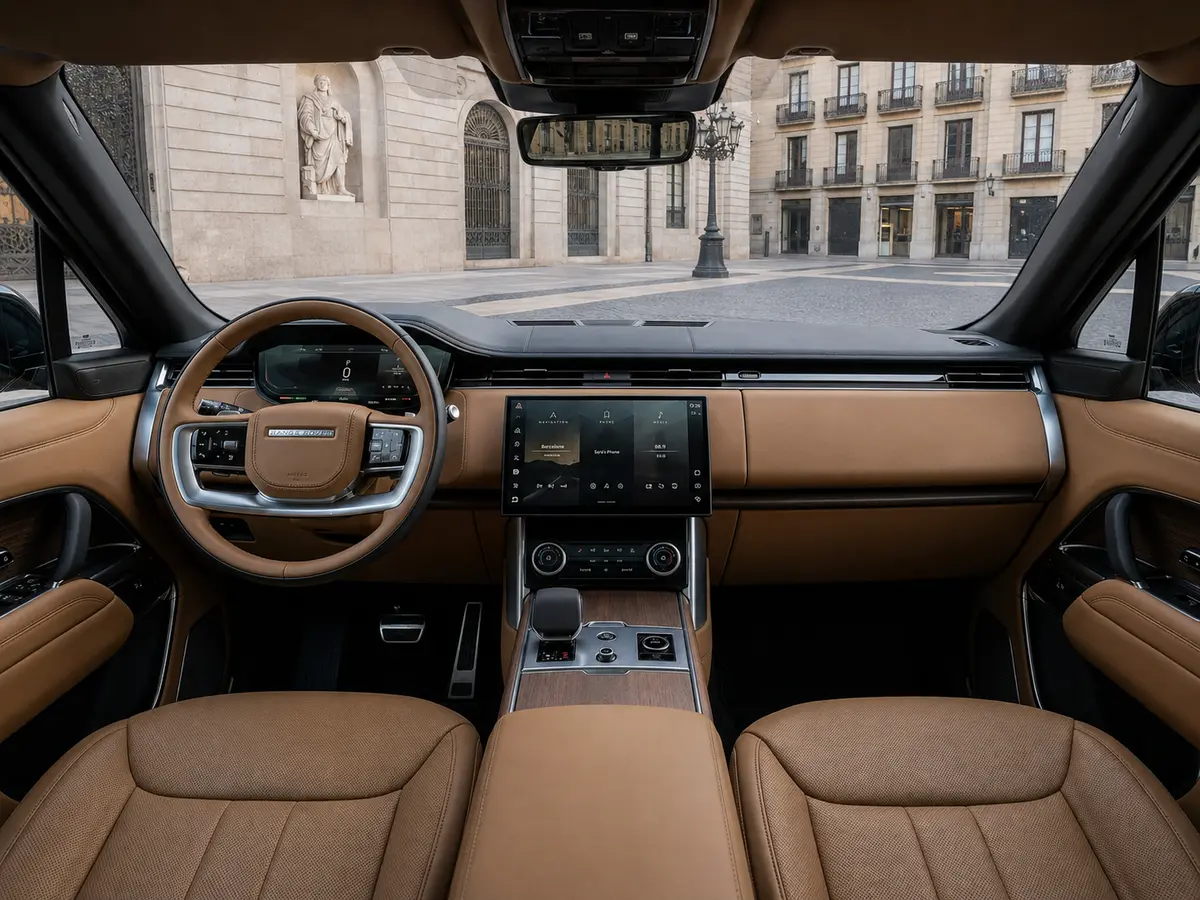 Rover Range Rover Autobiography P530 2026, interior — Lisbon Luxury Car Rental, Lisbon. The 2026 Range Rover Autobiography P530 carries its 530 hp with the kind of composure…