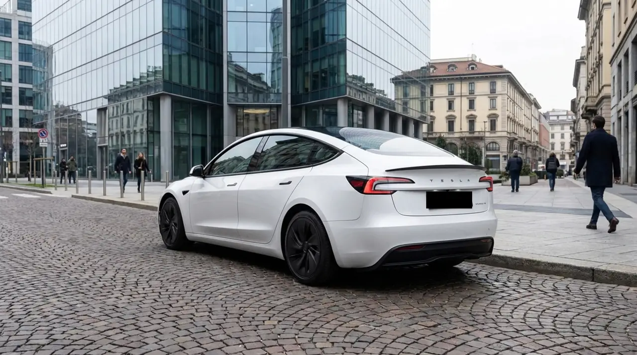Tesla Model 3 Performance 2026, exterior — Lisbon Luxury Car Rental, Lisbon. The 2026 Tesla Model 3 Performance pairs 510 hp with the instant, uninterrupted torque…