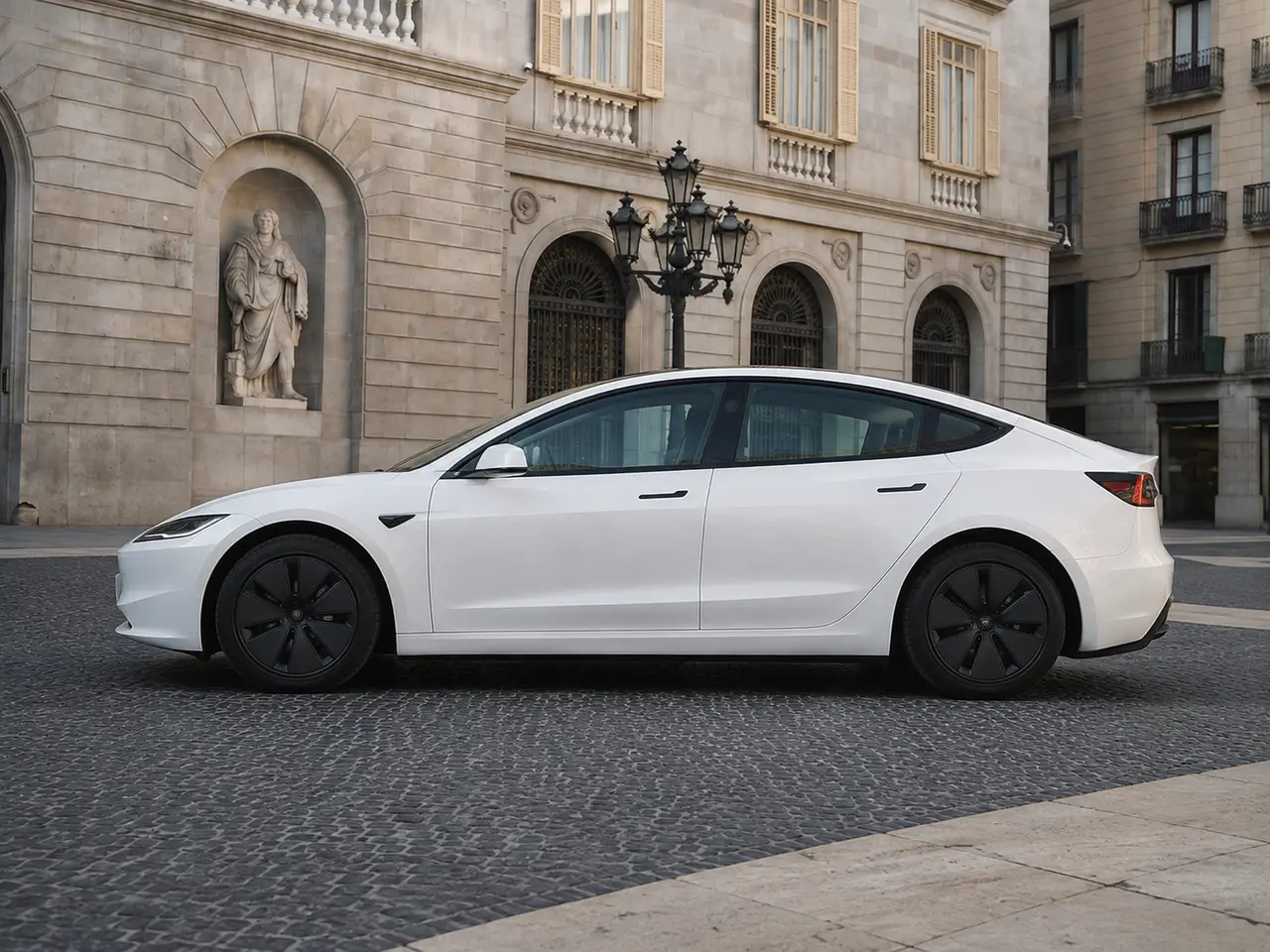 Tesla Model 3 Performance 2026, exterior — Lisbon Luxury Car Rental, Lisbon. The 2026 Tesla Model 3 Performance pairs 510 hp with the instant, uninterrupted torque…